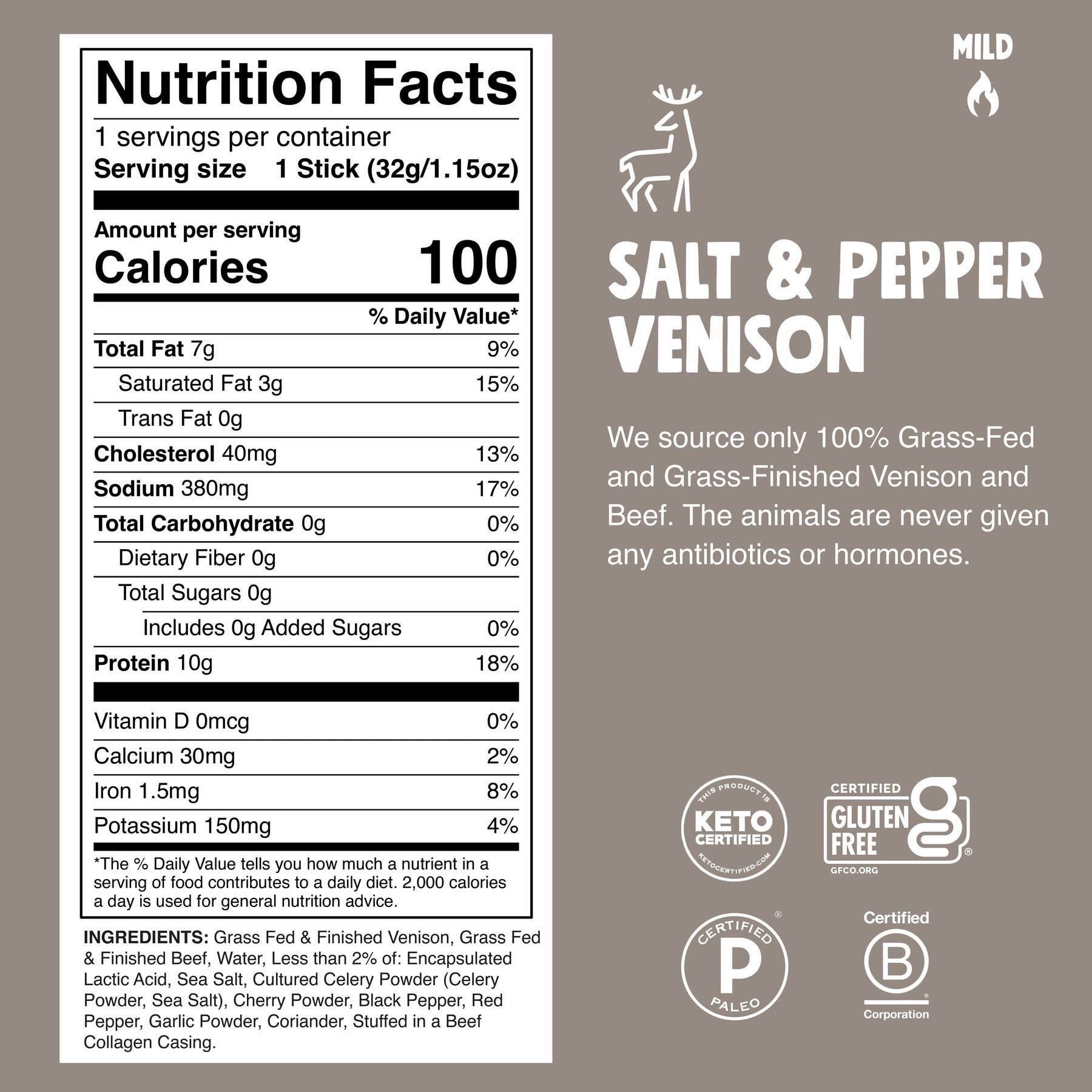 Salt & Pepper Venison - Bold Simple Snack